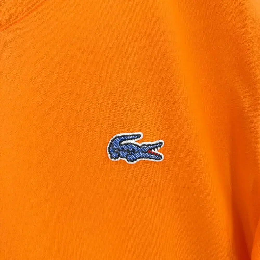 Lacoste Men's L Orange Soft Cotton Preppy Casual Basic Simple Everyday T-Shirt
